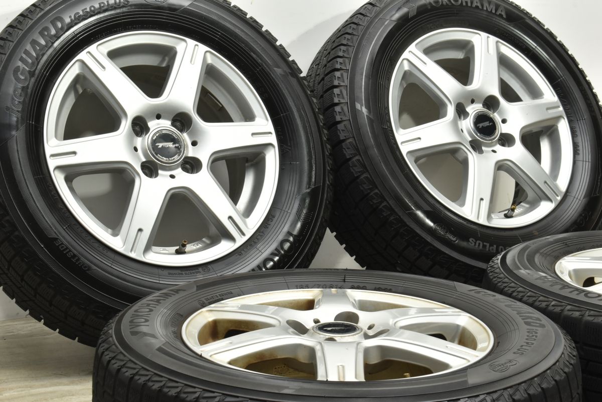 交換用に トップラン 14 in 5 J 45 PCD 100 ヨコハマ アイスガード iG 50プラス 185 70 R フィールダー アクア ヤリス フィット ノート