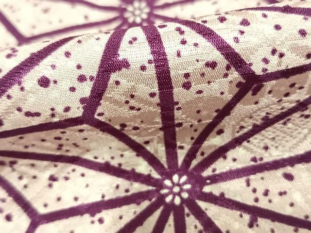 平和屋着物○長襦袢 無双仕立て 麻の葉文様 正絹 逸品 AABD0621fy