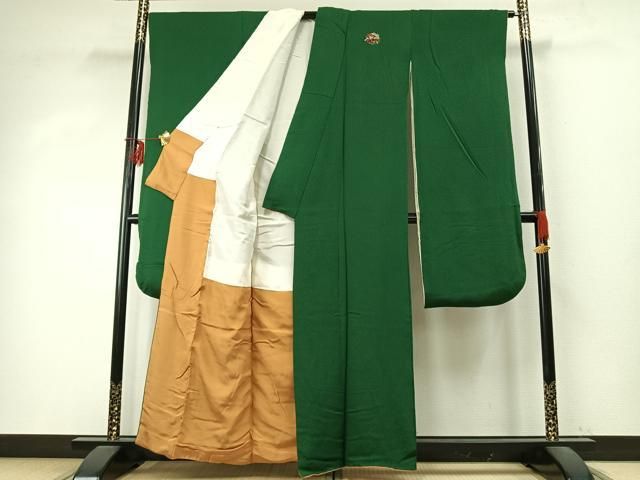 平和屋着物●豪華振袖　深緑色　正絹　逸品　AABD0631fy 平和屋着物○豪華振袖 深緑色 正絹 逸品 AABD0631fy - メルカリ