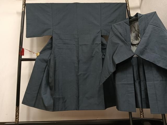 平和屋着物 男性 東郷織物謹製 本場大島紬 アンサンブル 160亀甲 総詰め 正絹 ph