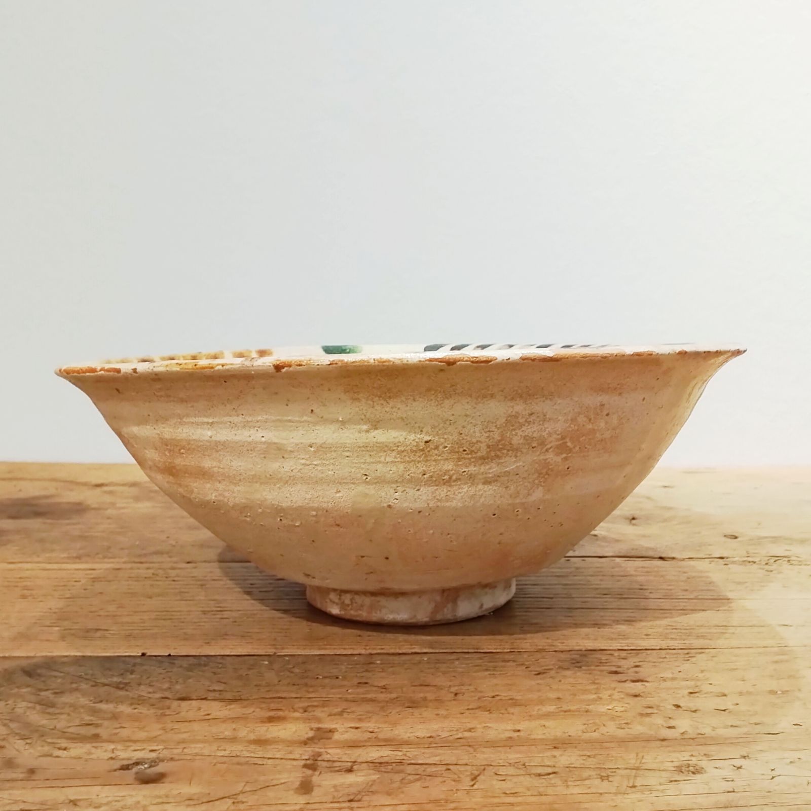 ペルシャ陶器 鳥文鉢 アンティーク イスラム陶器 骨董 古美術 深鉢