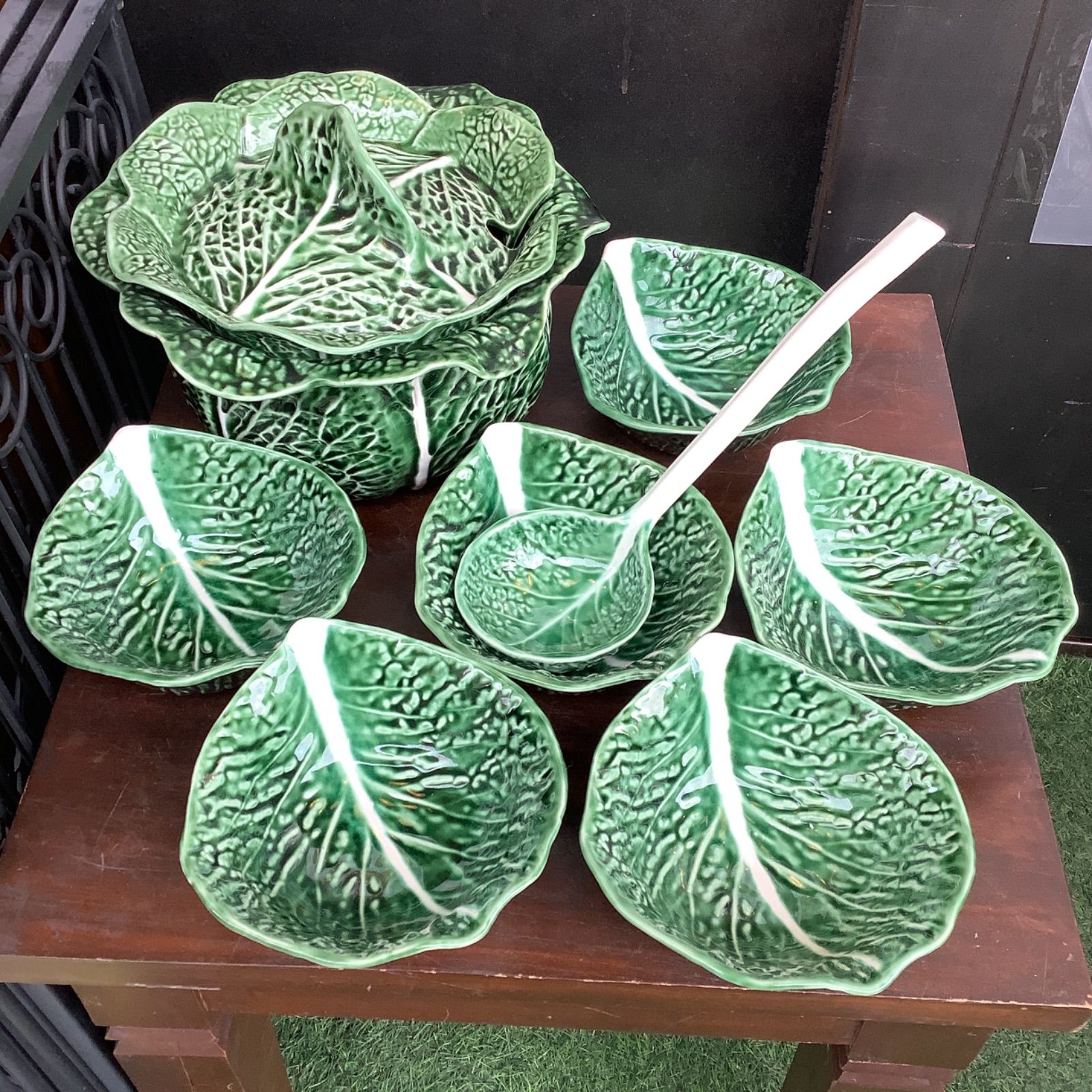 ヴィンテージ キャベツシリーズ 8点セット キャベツ型陶器ボウル キャベツプレート ボルダロ ピニェイロ サラダボウル