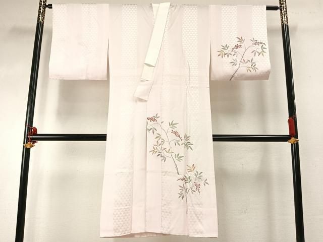 平和屋着物 長襦袢 無双仕立て 手描き 南天文 正絹 fy