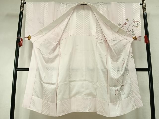 平和屋着物 長襦袢 無双仕立て 手描き 南天文 正絹 fy