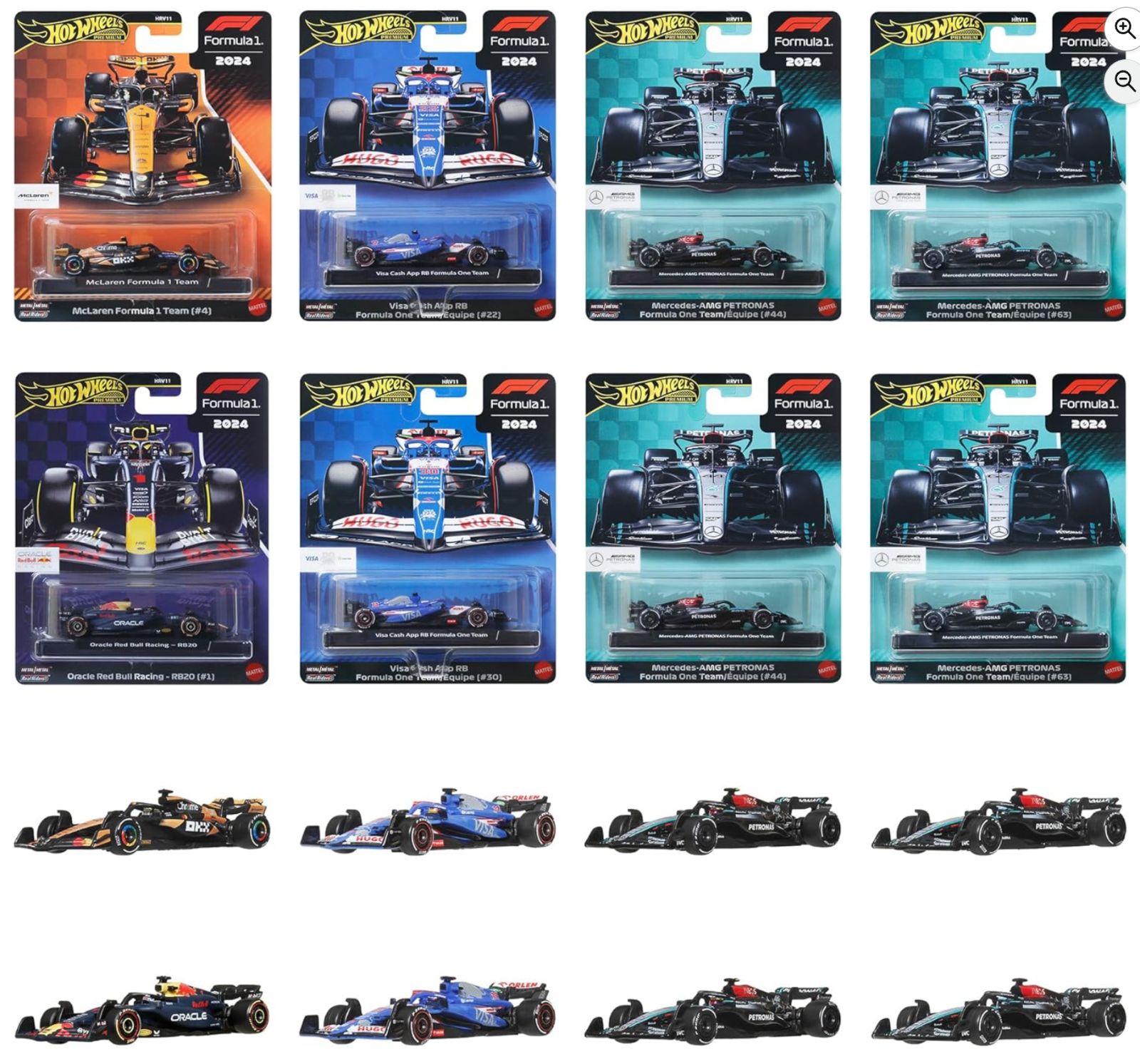 ホットウィール Hot Wheels レース アソートメント 乗り物おもちゃ F 1 ミニカー 8台入り BOX販売 14歳から マルチ HRV 11 986 H