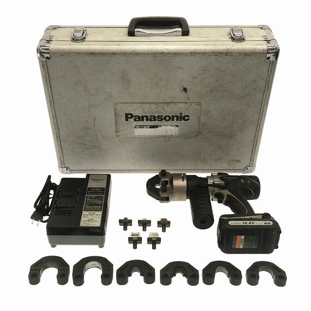 品 Panasonic パナソニック 14 4 V 充電圧着機 EZ 4641 K H コマ バッテリ 充電器 ケース付き コードレス 充電式 工事119110 DIY住宅設備 空調設備 