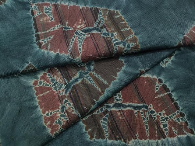 平和屋着物●上質な紬　絞り　吉祥文　正絹　逸品　CABA8131ut 平和屋着物○上質な紬 絞り 吉祥文 正絹 逸品 CABA8131ut