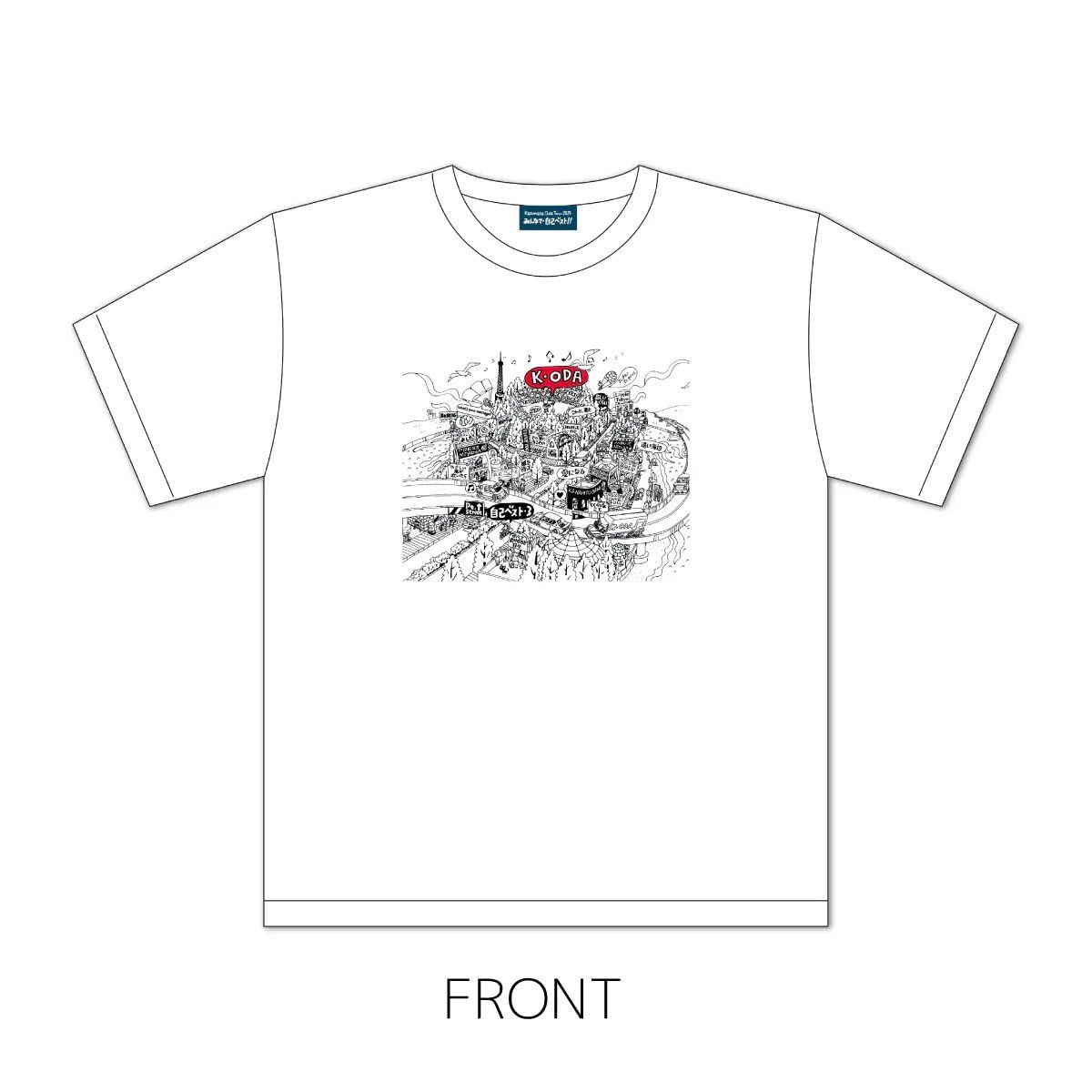 小田和正 Kazumasa Oda Tour 2025 みんなで自己ベスト!! Tシャツ 線画