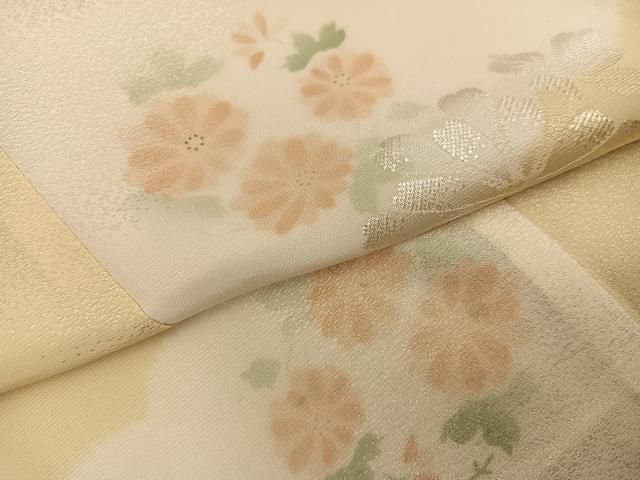 平和屋着物●長襦袢　無双仕立て　草花文　暈し染め　正絹　逸品　AABD8818ph 平和屋着物○長襦袢 無双仕立て 草花文 暈し染め 正絹 逸品 AABD8818ph