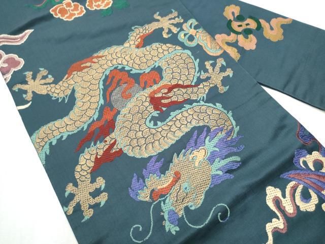 平和屋着物 アンティーク 大正ロマン 九寸名古屋帯 唐織 龍 引き抜き帯 正絹 hy