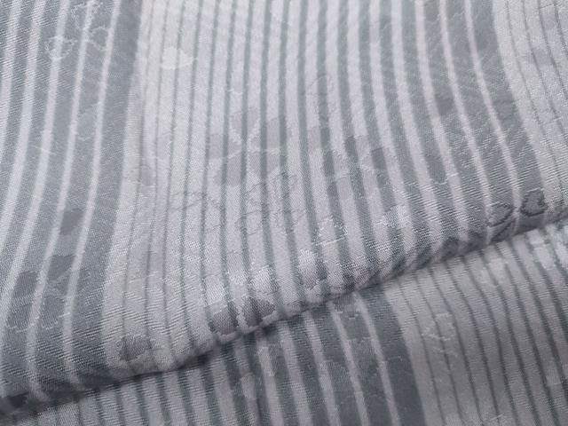 平和屋着物●長襦袢　無双仕立て　よろけ縞　舞花地紋　正絹　逸品　CABA8158ut 平和屋着物○長襦袢 無双仕立て よろけ縞 舞花地紋 正絹 逸品 CABA8158ut