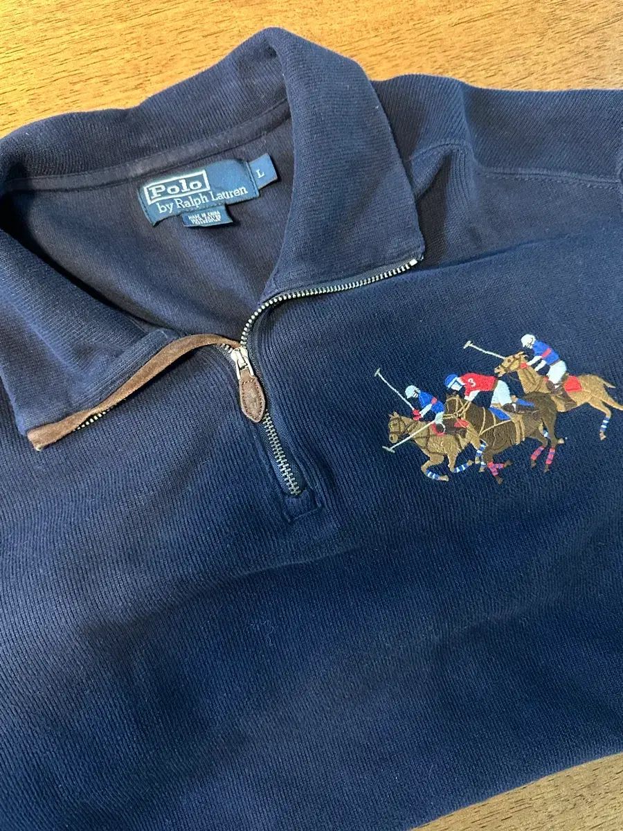 ポロラルフローレン ハーフジップアップ ネイビー L - メルカリ