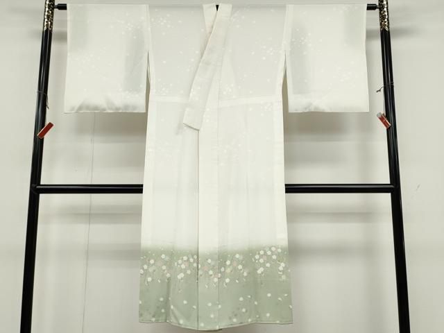 平和屋着物 長襦袢 無双仕立て 枝垂れ桜文 暈し染め 金彩 正絹 ut