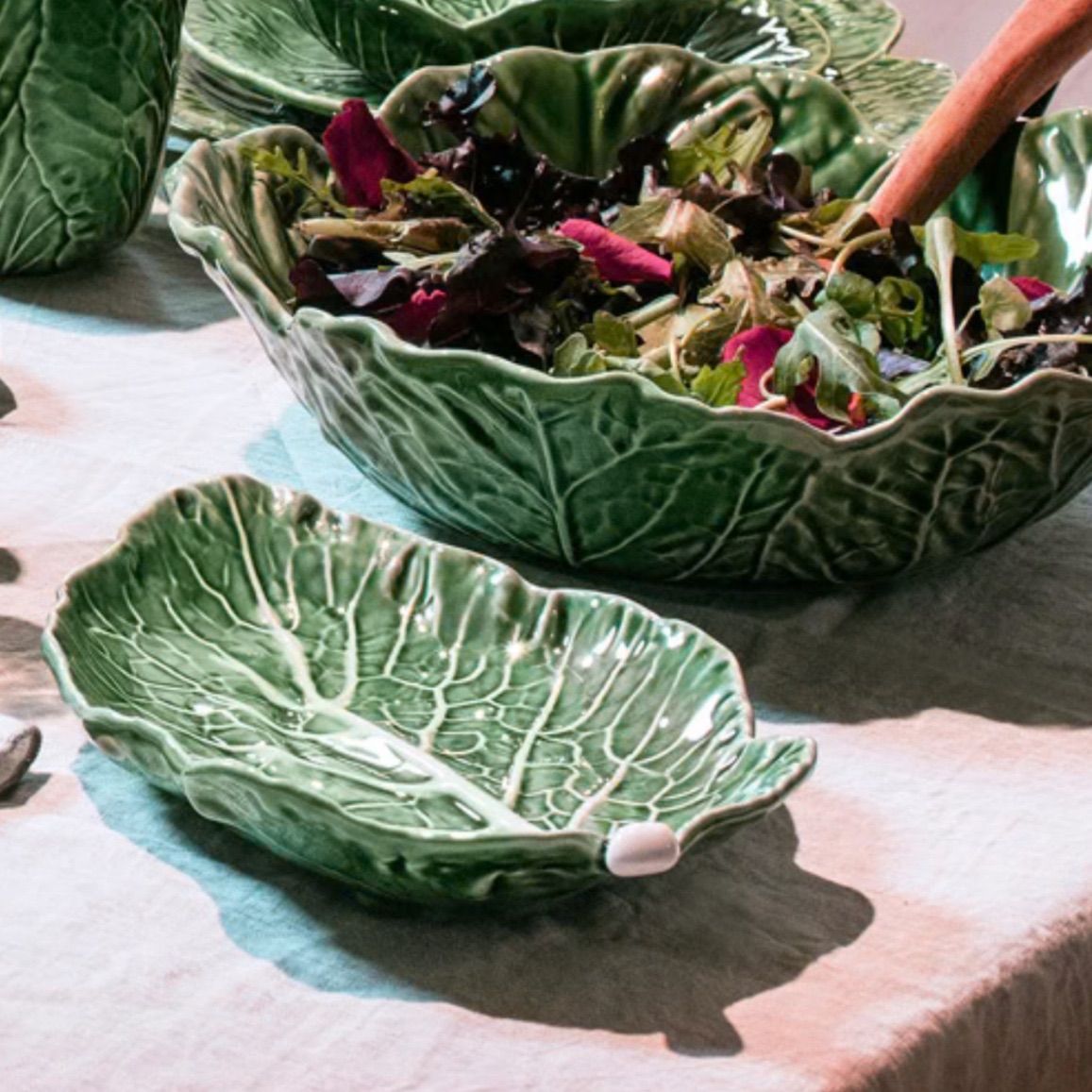 キャベツ型陶器ボウル