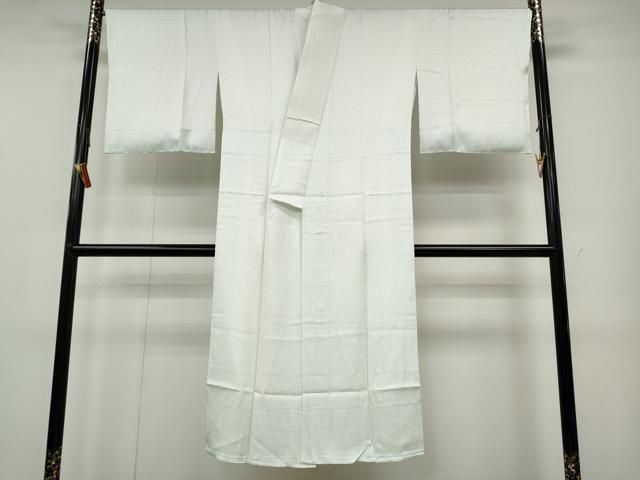 平和屋着物 長襦袢 袷 鱗地紋 白磁色 京都きもの友禅扱い 正絹 ut