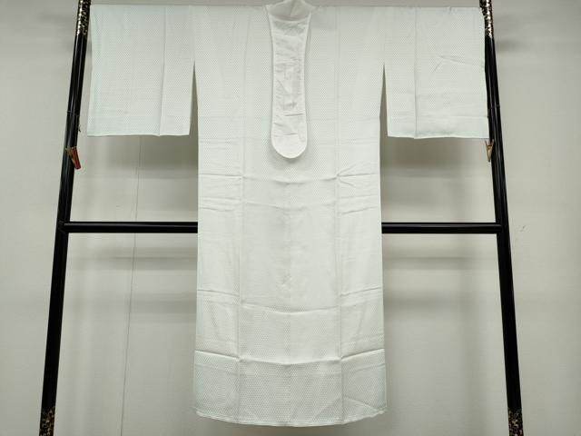  平和屋着物 長襦袢 袷 鱗地紋 白磁色 京都きもの友禅扱い 正絹 ut 長襦袢 長襦袢 半襦袢