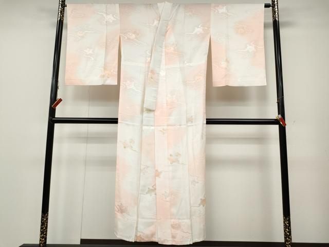 平和屋着物 長襦袢 無双仕立て 橘 地紋起こし 暈し染め 正絹 ut