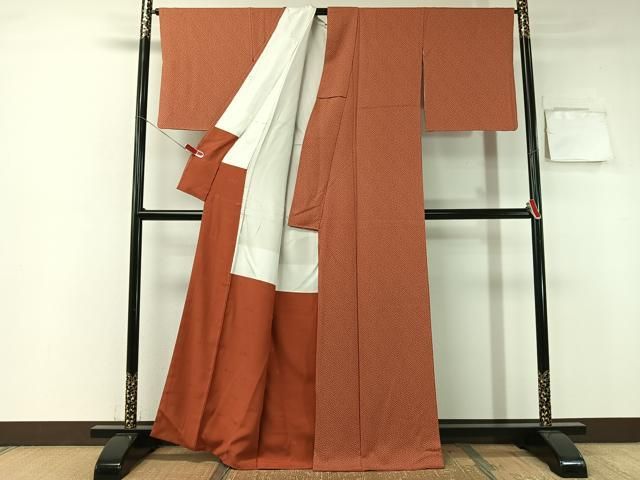 平和屋着物○染色作家 斉藤三才 江戸小紋 小花小紋柄 正絹 逸品