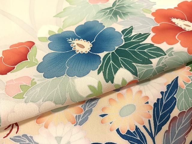 平和屋着物●豪華色留袖　友禅　作家物　草花鳥文　正絹　逸品　未使用　CABA4635vp 平和屋着物○豪華色留袖 友禅 作家物 草花鳥文 正絹 逸品 未使用