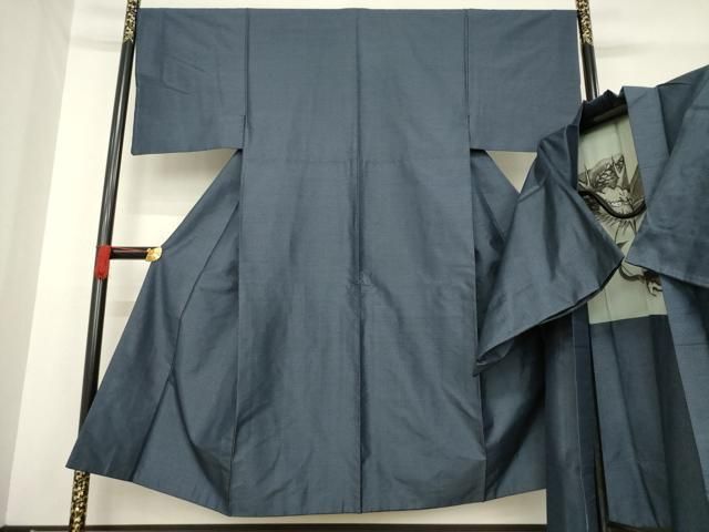 平和屋着物○男性 本場大島紬 アンサンブル 亀甲絣 正絹 逸品