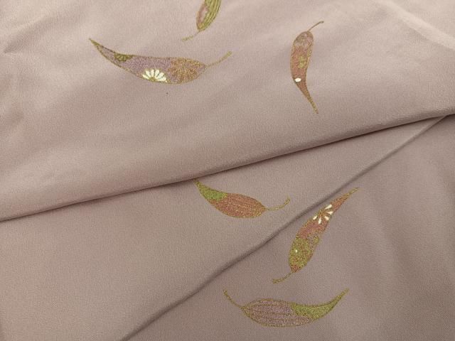 平和屋着物○長襦袢 無双仕立て 舞葉文 金彩 やまと誂製 正絹 逸品 未