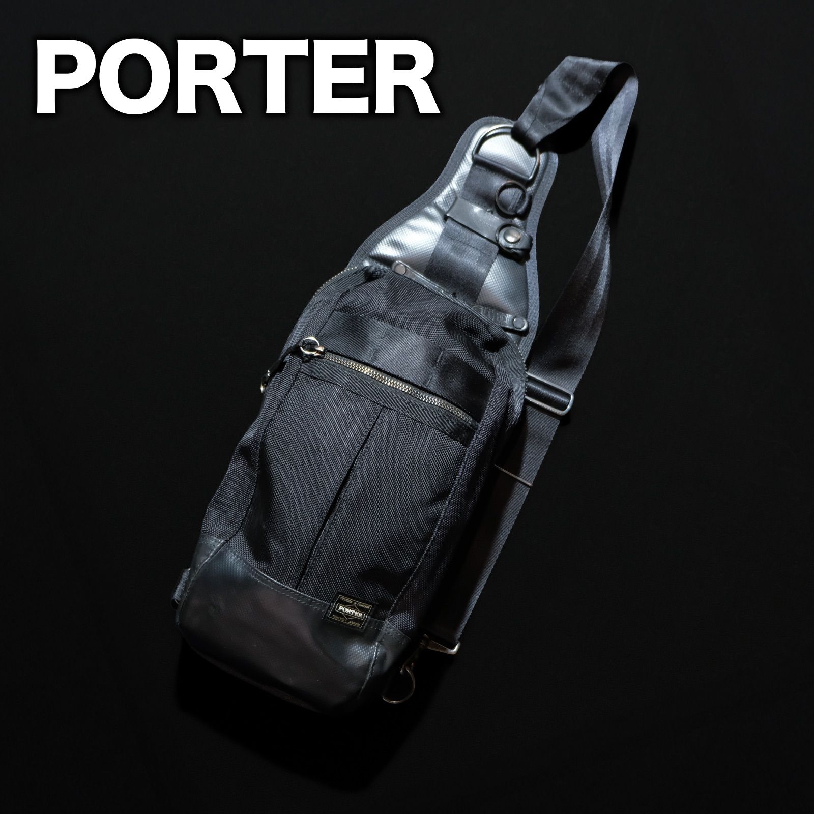 定価4.95万 吉田カバン PORTER HEAT SLING SHOULDER BAG スリングバッグ ボディバッグ ショルダーバッグ ポーター バック