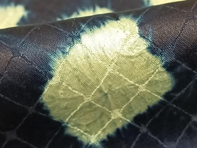 平和屋着物○藍造り国選定無形文化財 藍師・佐藤昭人 小紋 本藍染 菊文