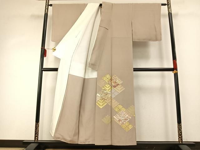 平和屋着物 狂言師 野村萬斎 MANSAI 色留袖 駒刺繍 松菱文 金彩 正絹 fy