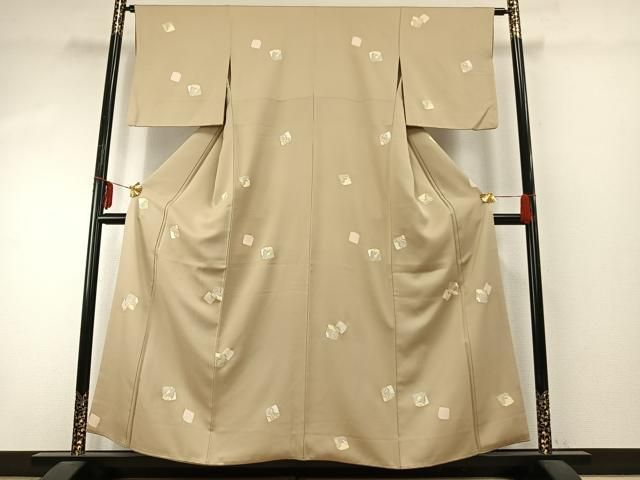 平和屋着物 上質な小紋 色紙文 金彩 正絹 fy