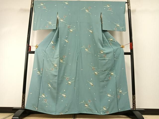 平和屋着物 上質な小紋 兎 芝文 金彩 やまと誂製 正絹 fy