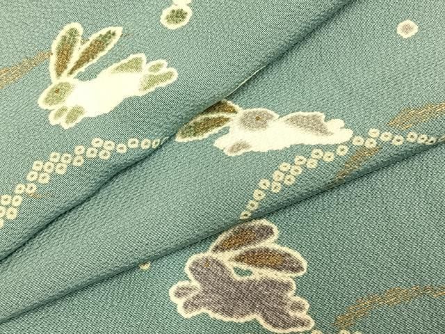 平和屋着物 上質な小紋 兎 芝文 金彩 やまと誂製 正絹 fy