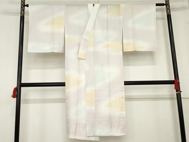 平和屋着物 長襦袢 無双仕立て 花唐草菱地紋 暈し染め 正絹 cs