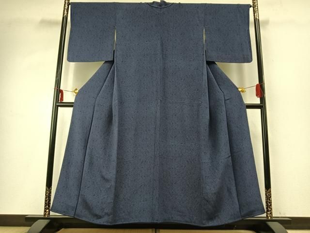 平和屋着物 重要無形文化財 人間国宝 中村勇二郎 江戸小紋 平等院鳳凰 鬼しぼ縮緬 正絹 fy