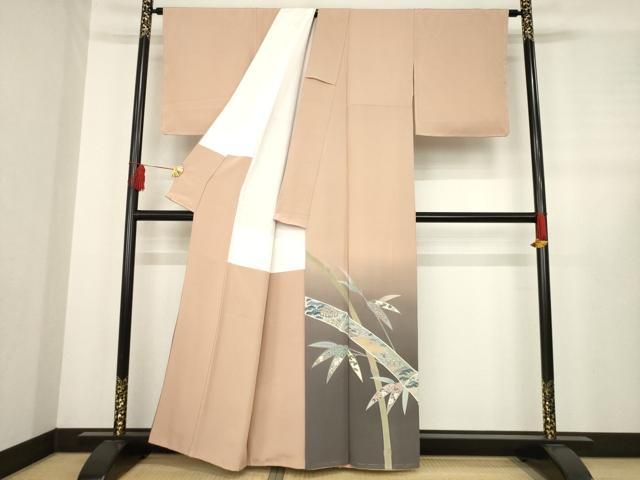 平和屋着物 十日町 加賀草木友禅の第一人者 田村哲彦 訪問着 笹竹取風景文 暈し染め 正絹 ck