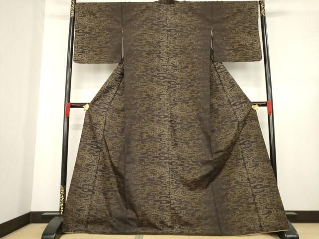 平和屋着物 上質な紬 流水間道 正絹 ck