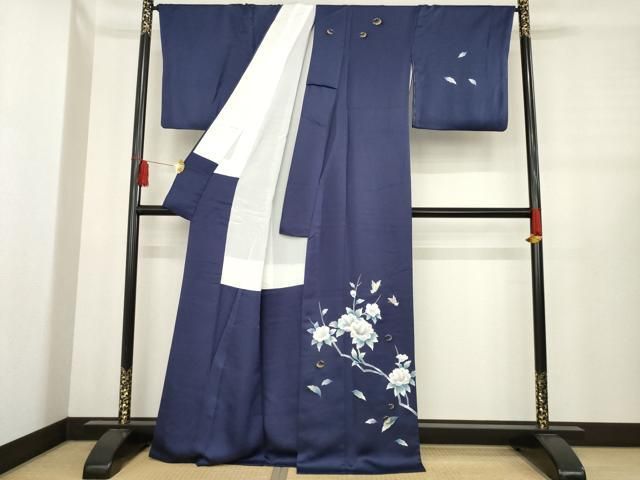 平和屋着物 訪問着 刺繍 花蝶文 水滴 金彩 正絹 ck