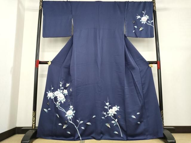 平和屋着物 訪問着 刺繍 花蝶文 水滴 金彩 正絹 ck