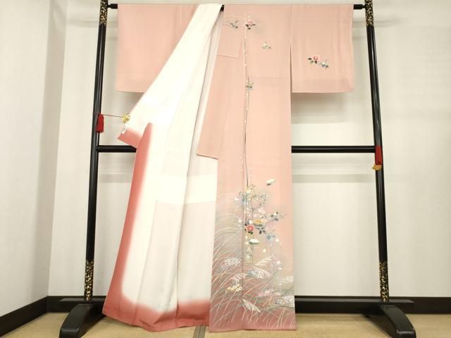 平和屋着物 訪問着 友禅 作家物 飾花文 暈し染め 正絹 ck