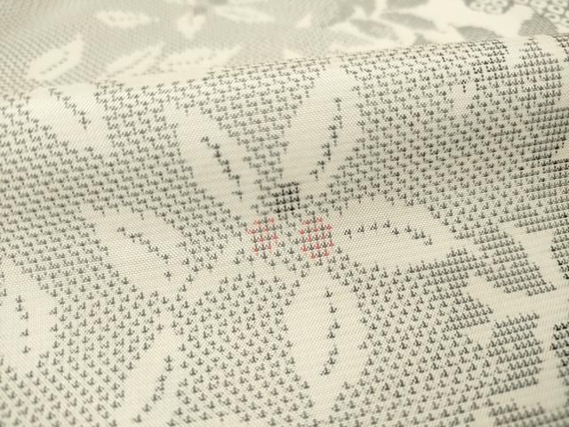 平和屋着物○本場大島紬 白大島 カタス7マルキ 草花間道 正絹 逸品