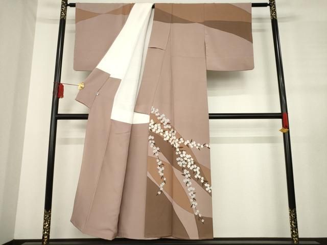 平和屋着物 おかべみつこ 訪問着 枝花文 正絹 ck