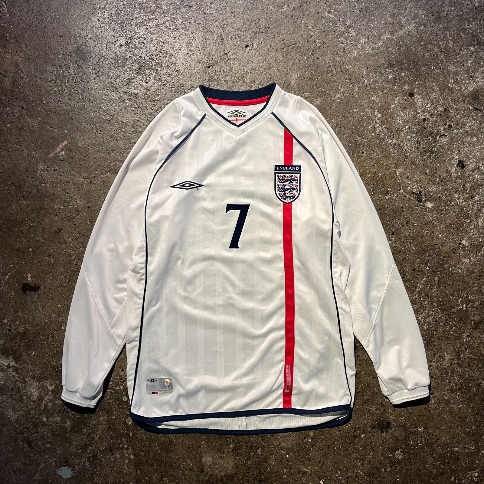 ENGLAND #7 BECKHAM 2001-2003 1st ホーム 長袖 ユニフォーム