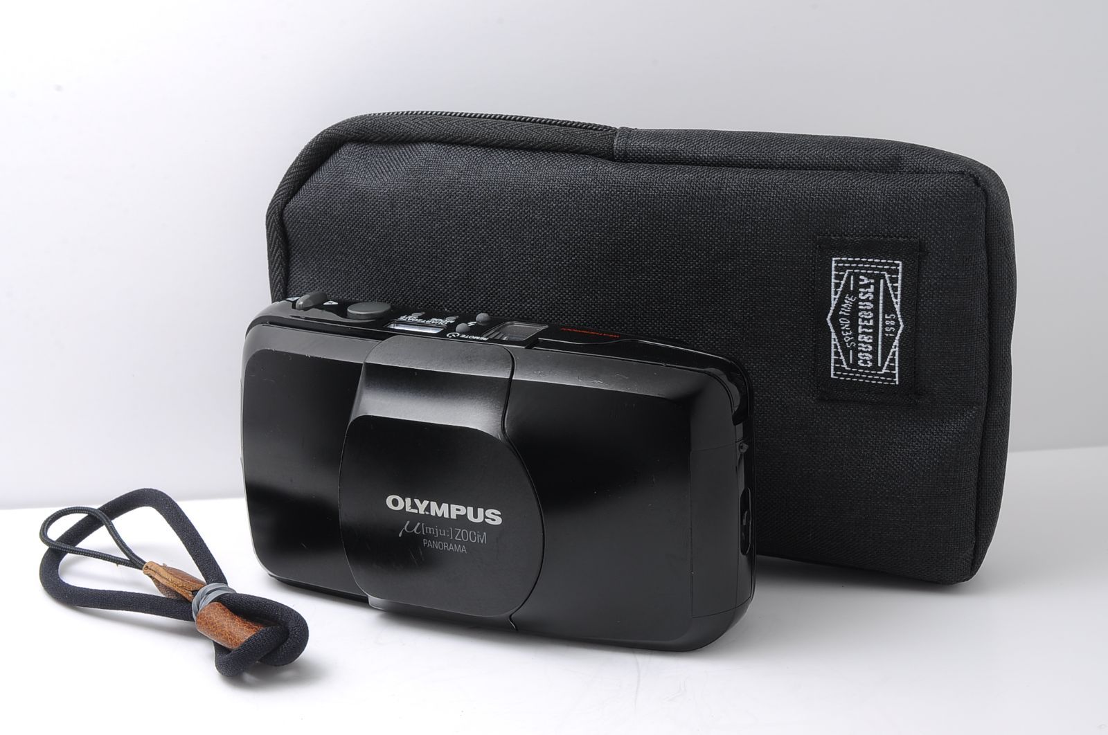 ★動作OK★ OLYMPUS μ[mju:] PANORAMA #153m OLYMPUS μ mju ZOOM PANORAMA ブラック 動作良好 ズーム搭載 人気