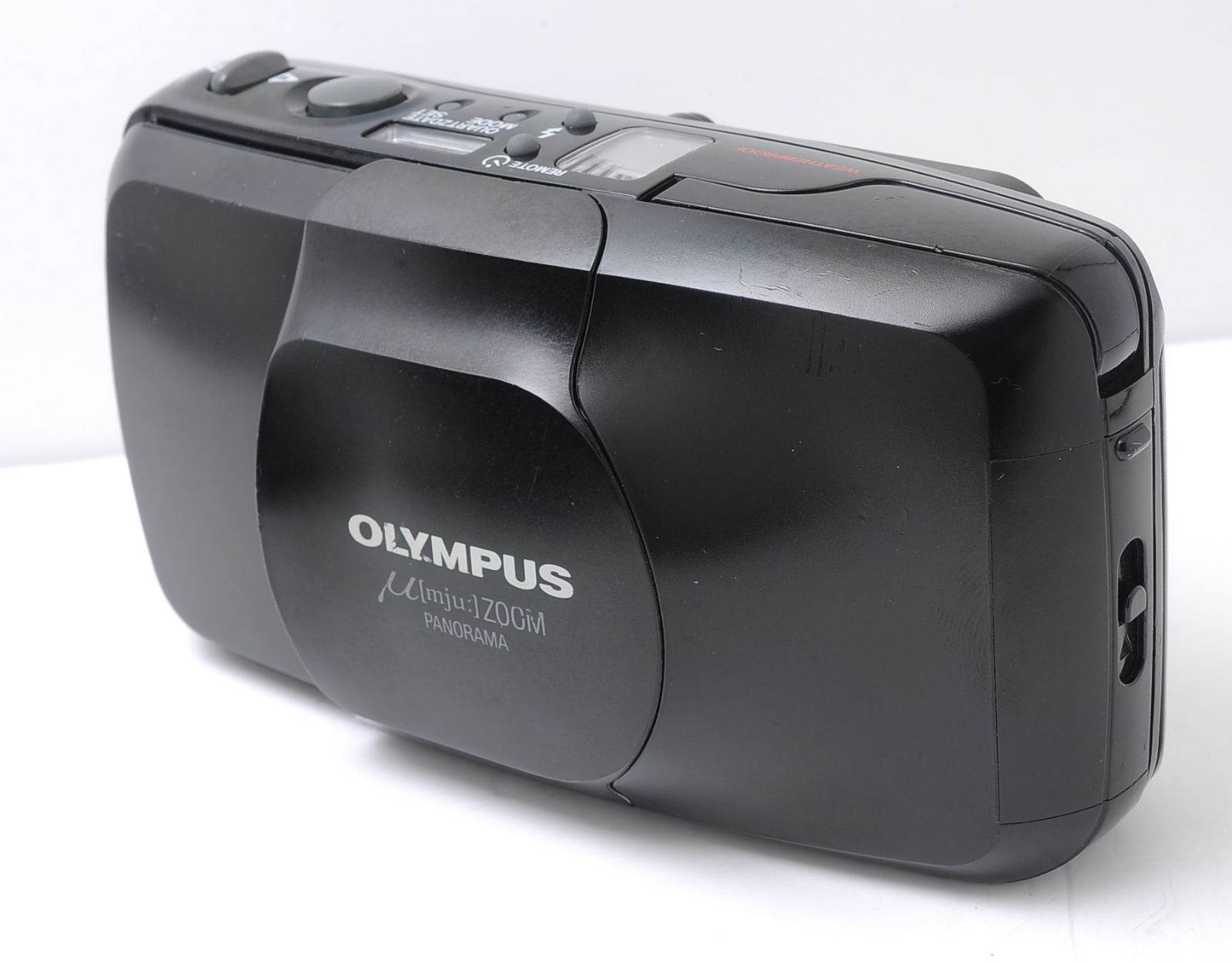 OLYMPUS μ[mju:]PANORAMA フィルムカメラジャンク OLYMPUS μ mju ZOOM PANORAMA ブラック 動作良好 ズーム搭載 人気