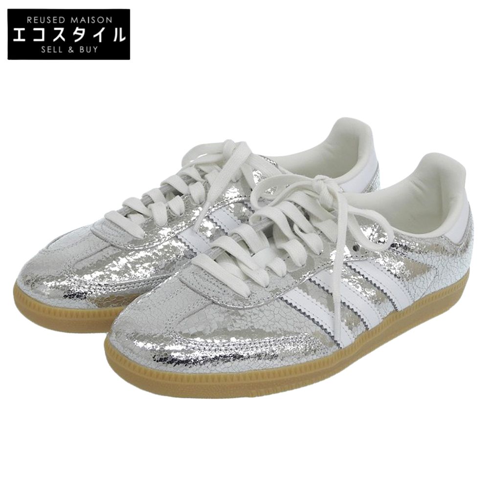 adidas アディダス Samba OG ローカットスニーカー シューズ レディース シルバー 24.0 cm JR 0035 7 US