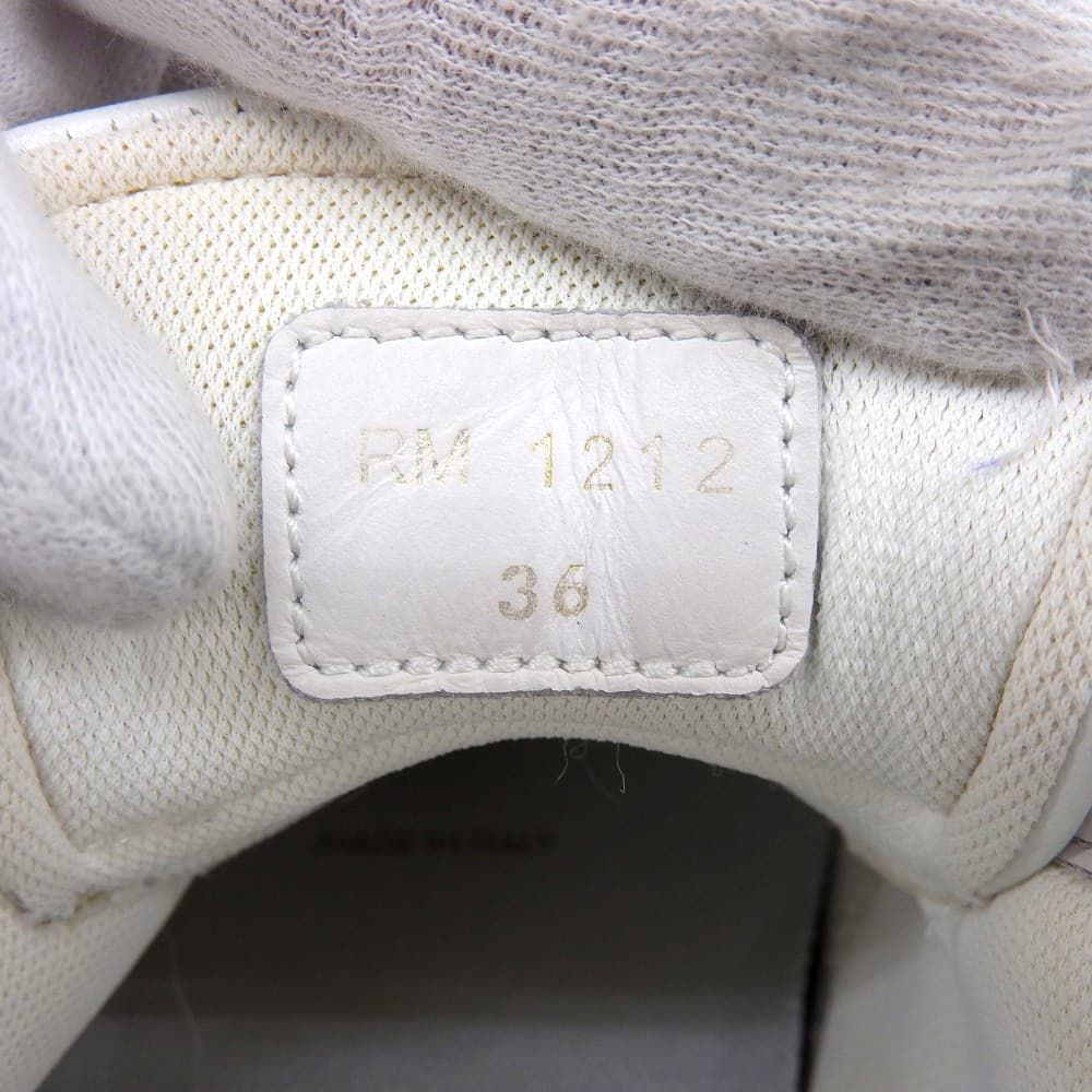  CELINE セリーヌ プラットフォームソール ブロック スニーカー シューズ レディース ホワイト×ブルー 36 その他 靴