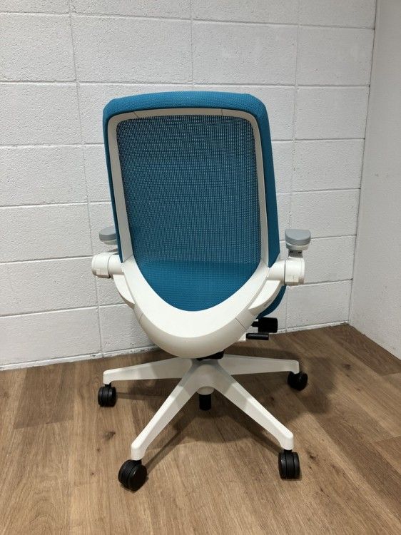  アウトレット品 イトーキ ノートチェア 可動肘付ノートチェア KJ 177JV1 ブルー 書斎用椅子 オフィスチェア ワークチェア 椅子 チェア