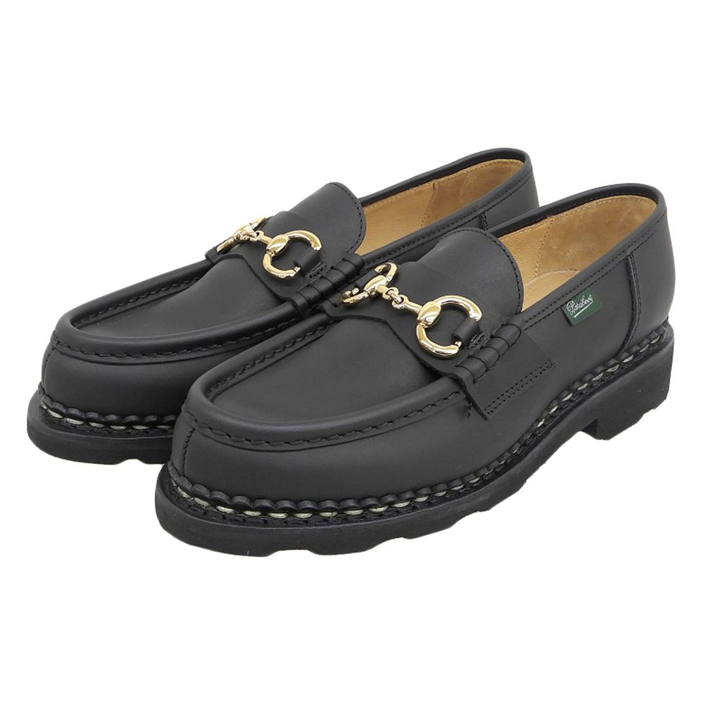 Paraboot パラブーツ ORSAYTI オルセーティゴールドビット レザー ローファー シューズ レディース ブラック 5 202512