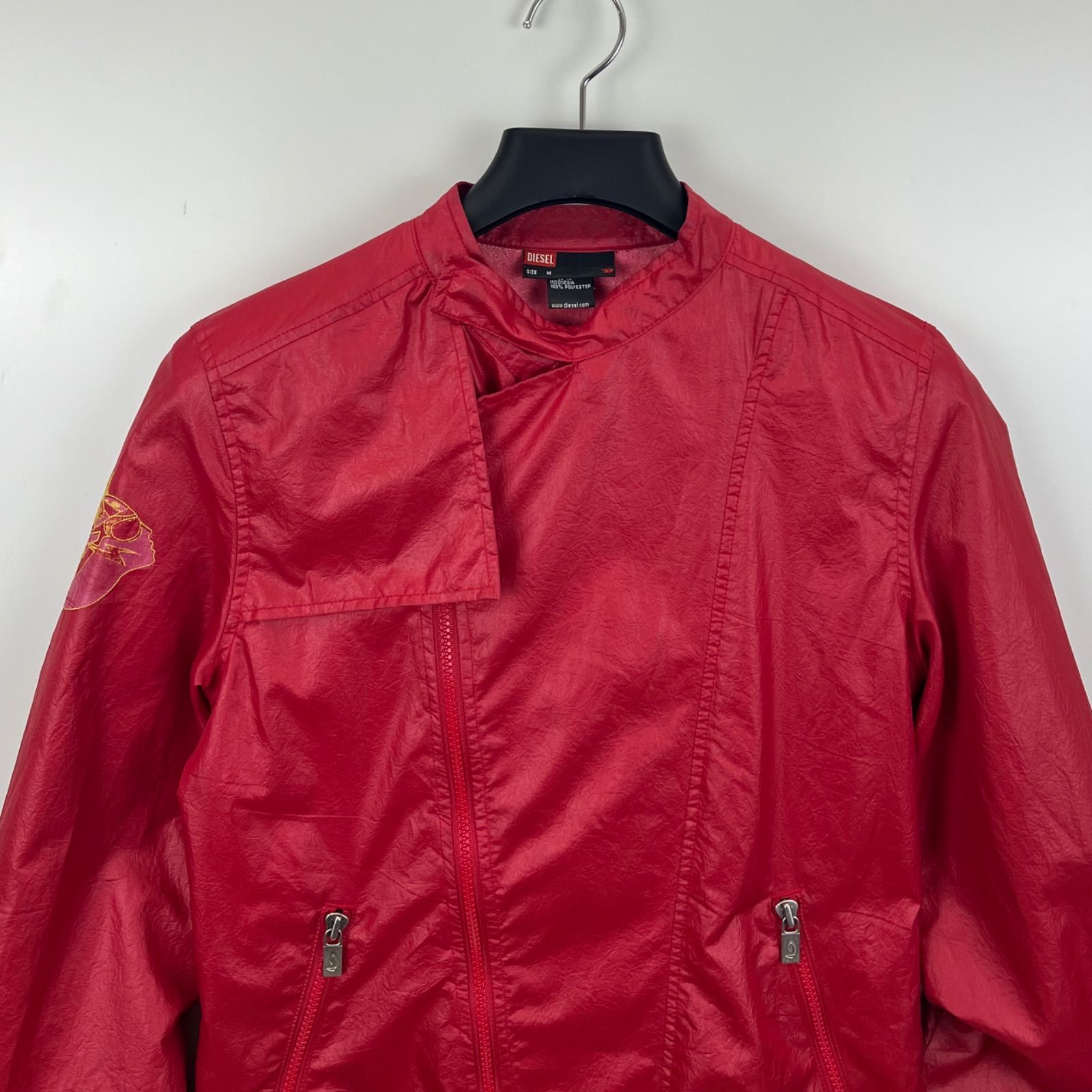 y2k 00s DIESEL コーデュロイジャケット　ライダース　異素材　短丈 DIESEL 00s y2k pandora poly coating riders jacket M ディーゼル