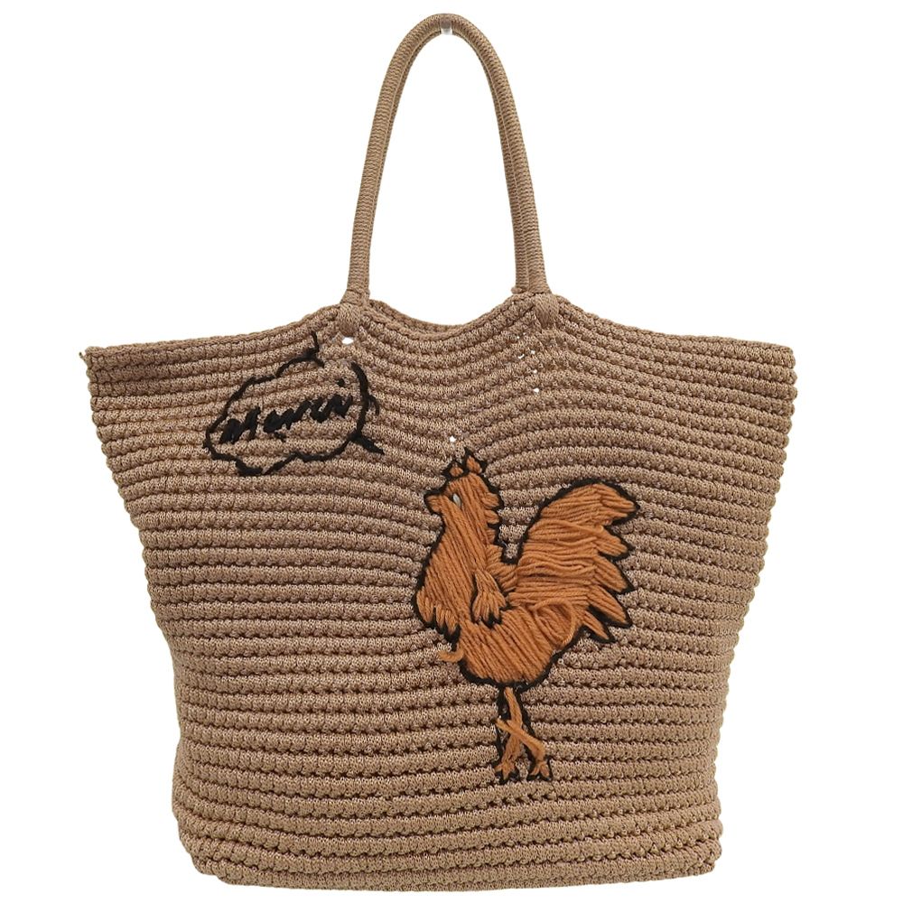 LUDLOW ラドロー ニワトリ コード編みトートバッグ レディース