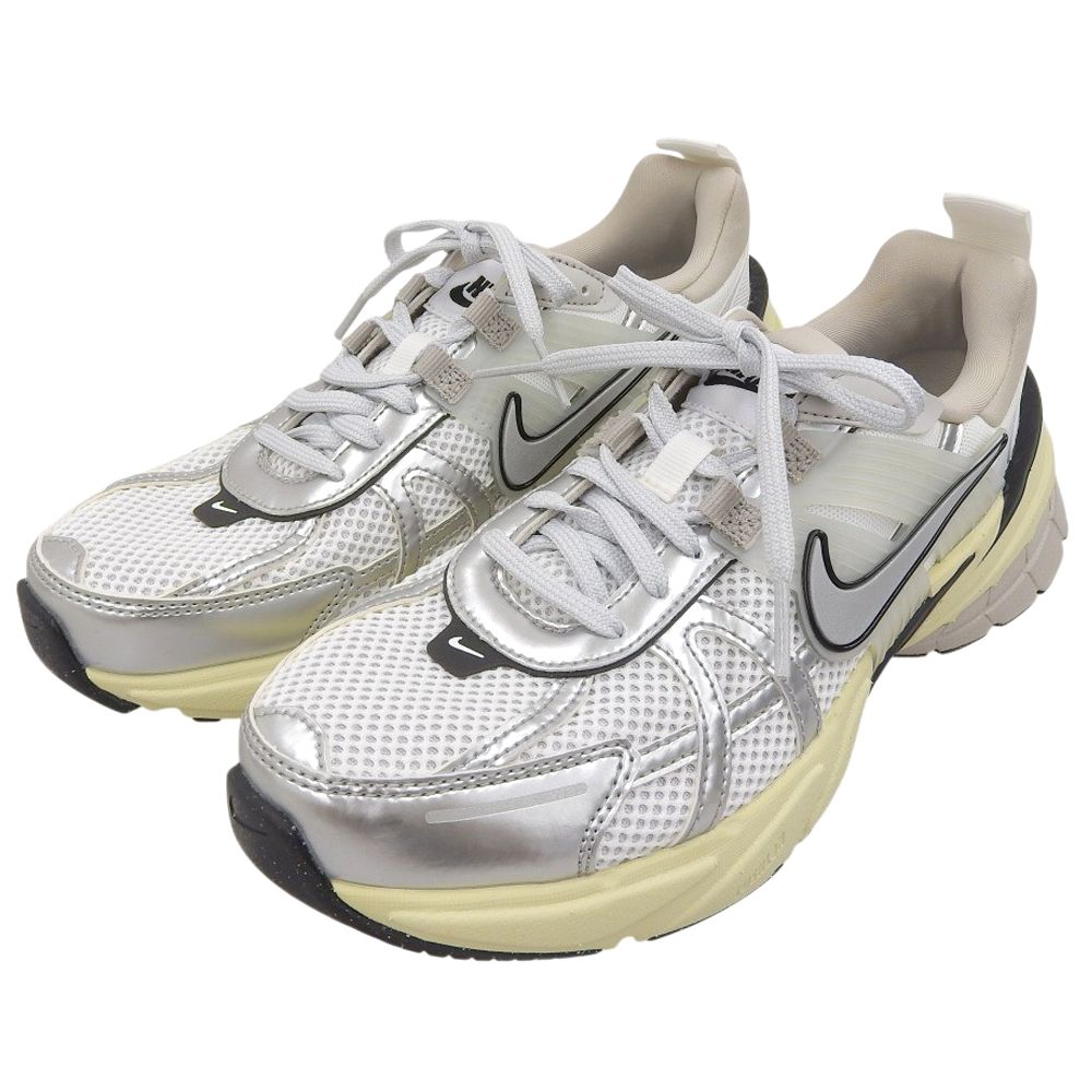 NIKE ナイキ W V 2 K RUN SUMMIT WHITE SILVER スニーカー レディース ホワイト×メタリックシルバー 24.5 cm FD 0736-100 7.5 US